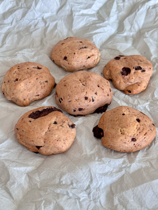 Knusprige Kakaotrüffel Sauerteig-Cookies